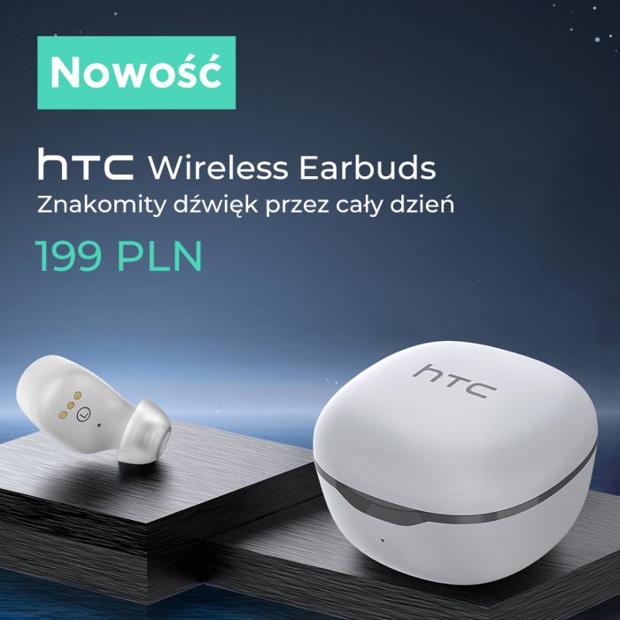 HTC Wireless Earbuds - w nowych modnych kolorach