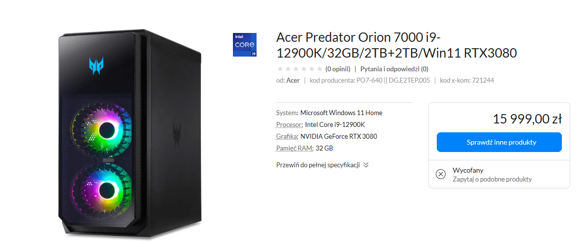 Acer Predator Orion 7000