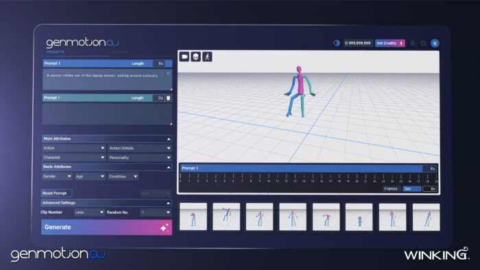 Winking Studios uruchamia GenMotion.AI - rewolucja w animacjach 3D